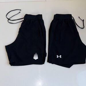 EUC 2 Pair IMG Academy Under Armour Black Training Shorts Small
